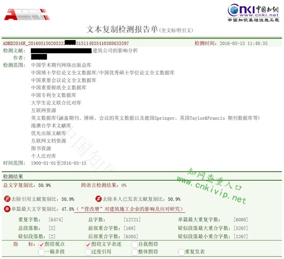 中国知网查重官网查重多少钱