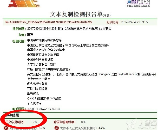 知网不端学术查重报告真伪