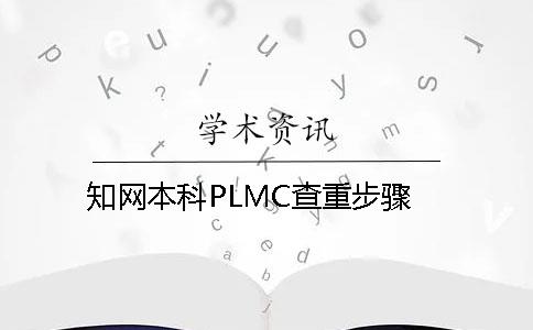 知网本科PLMC查重步骤