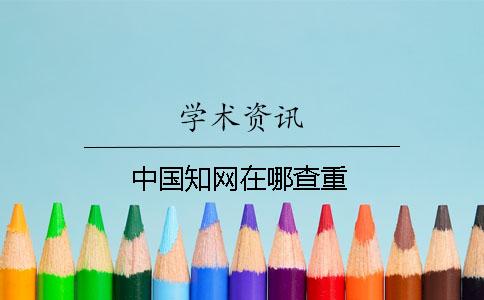 中国知网在哪查重